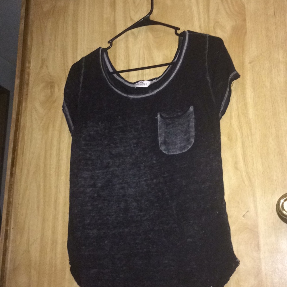 distressed black T-shirt